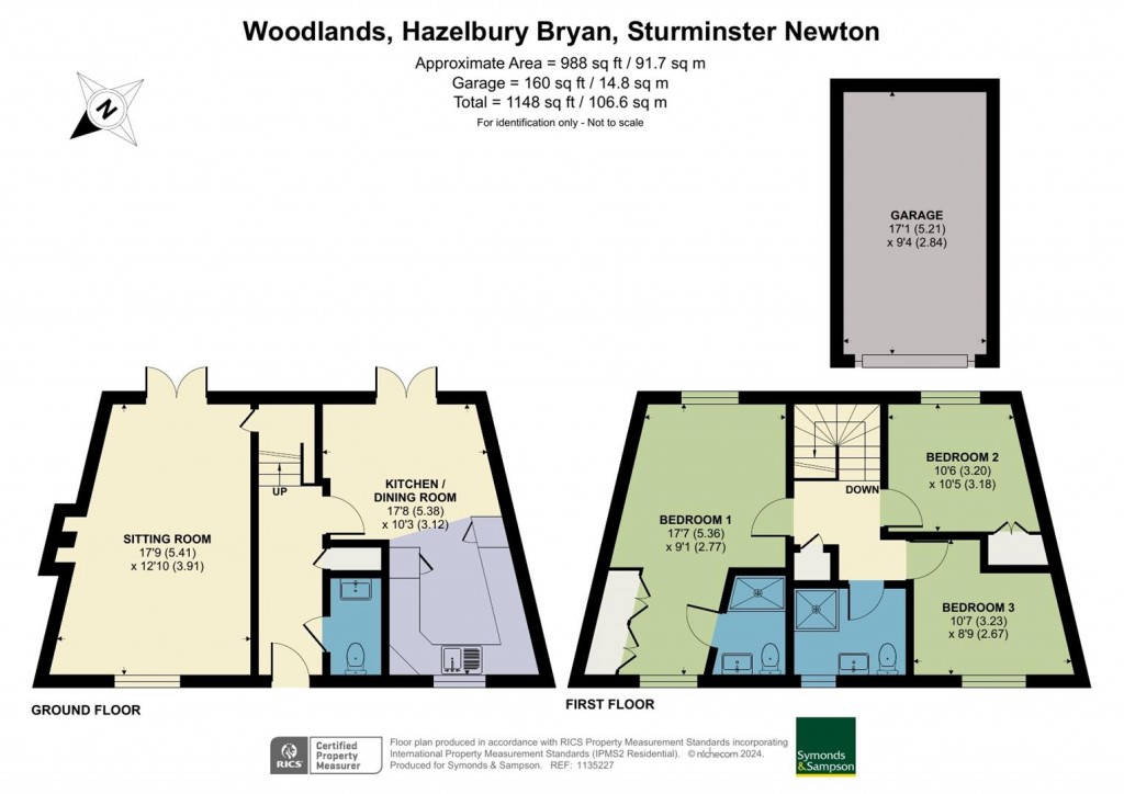 Floorplans For Woodlands, Hazelbury Bryan, Sturminster Newton