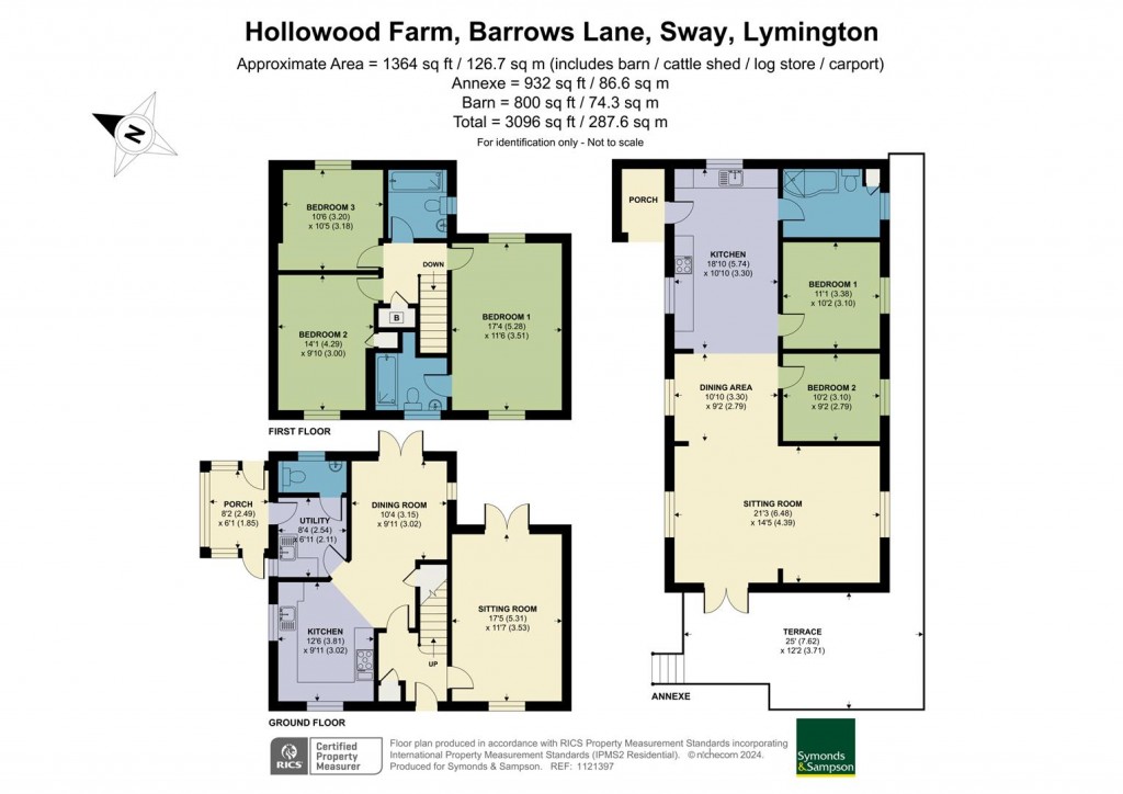 Floorplans For Barrows Lane, Sway, Lymington