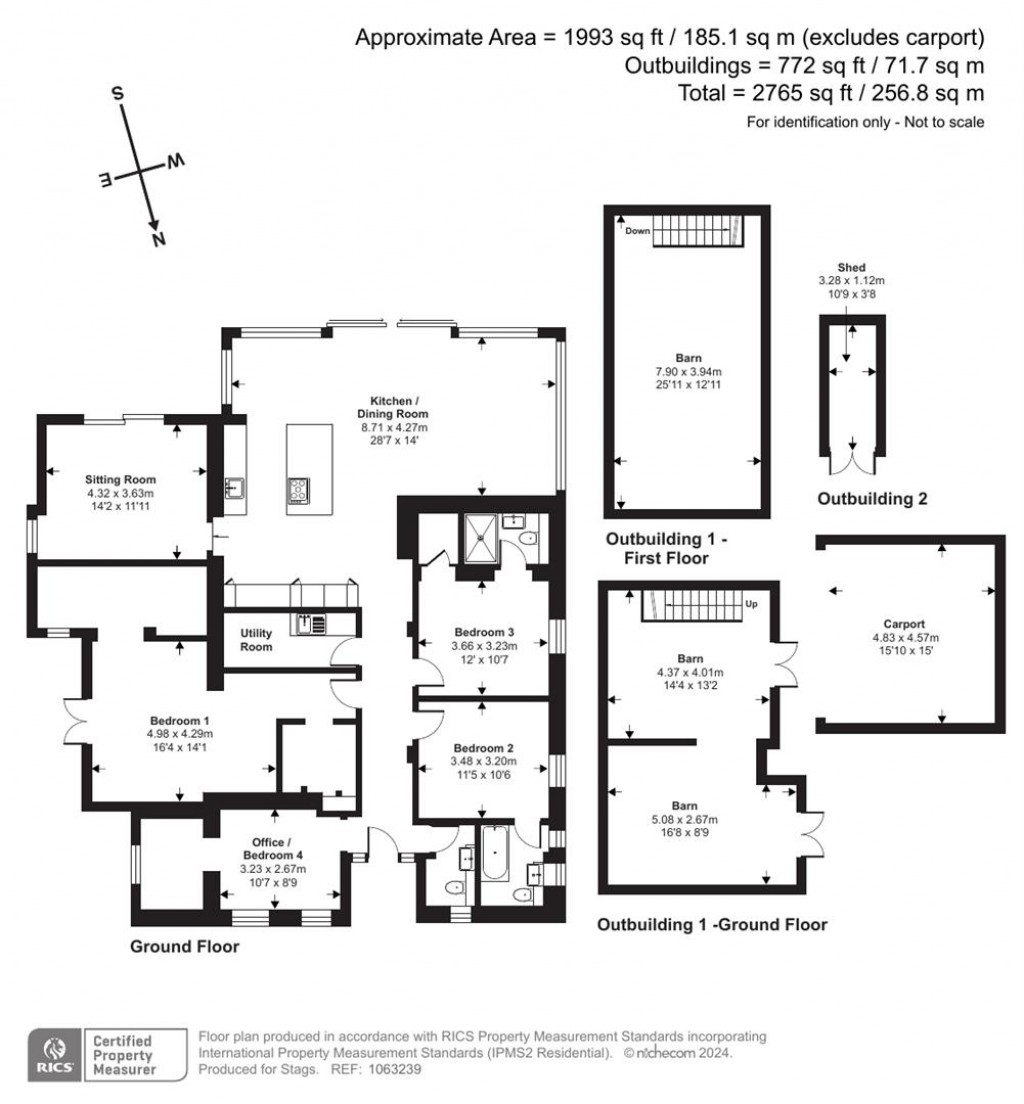 Floorplans For Hound Tor, Widecombe-In-The-Moor