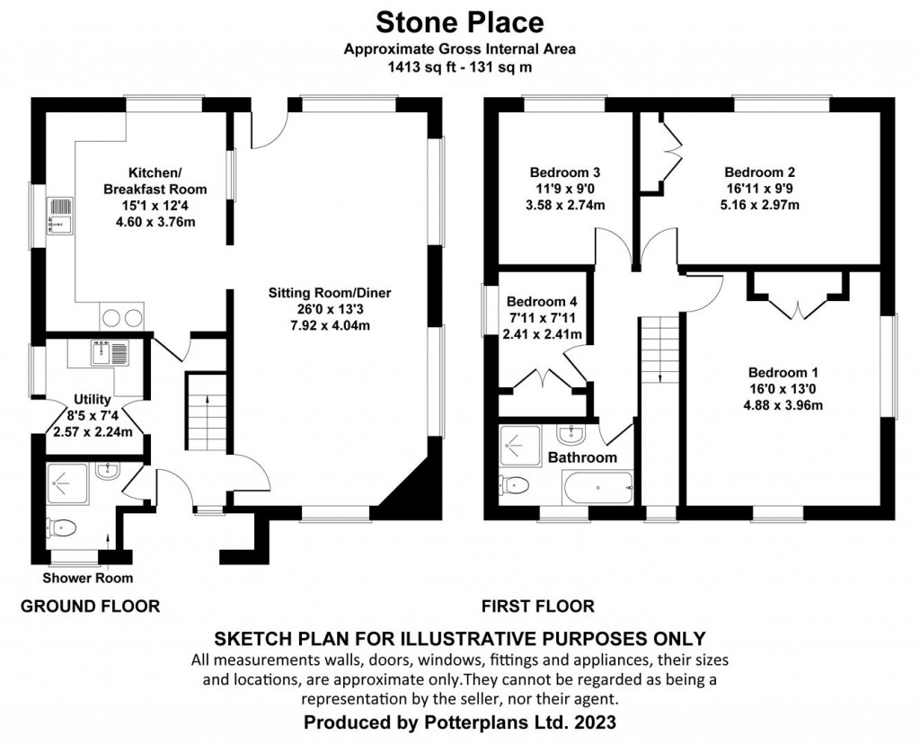 Floorplans For Ventnor, Isle of Wight