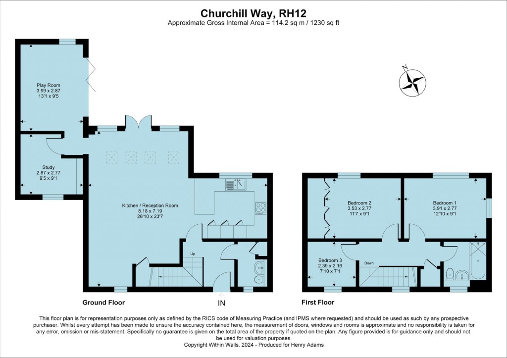 Floorplans For Churchill Way, Broadbridge Heath, RH12