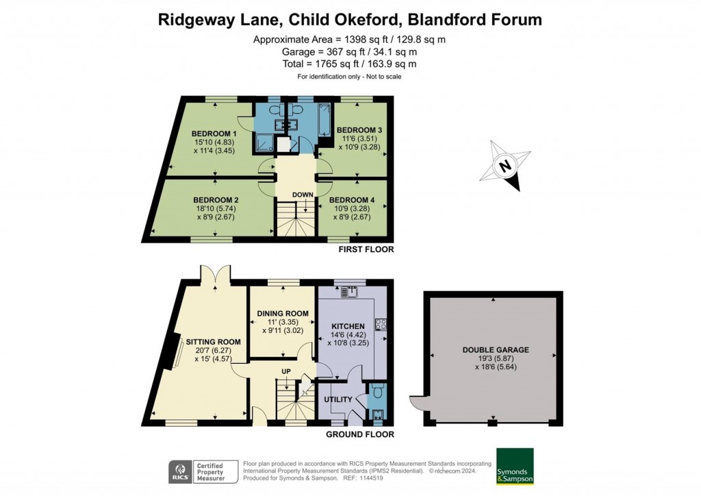 Floorplans For Ridgeway Lane, Child Okeford, Blandford