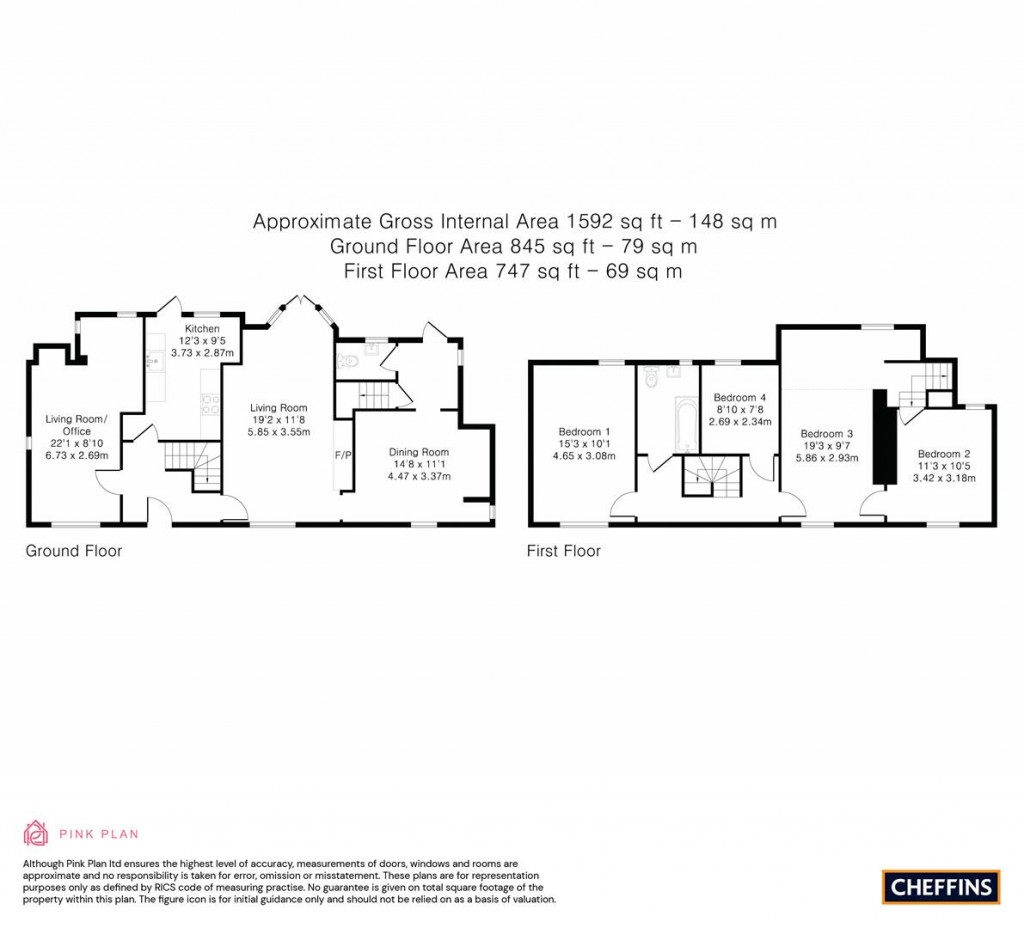 Floorplans For High Street, Great Abington