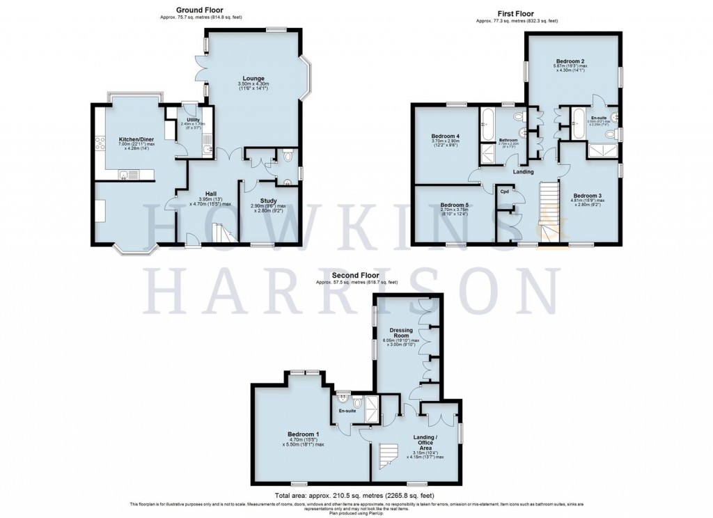 Floorplans For Dunbar Way, Ashby-De-La-Zouch, LE65