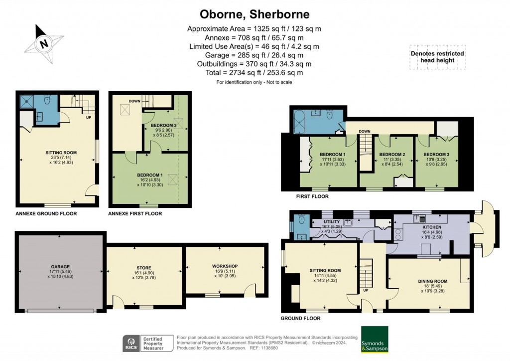 Floorplans For Oborne, Sherborne, Dorset