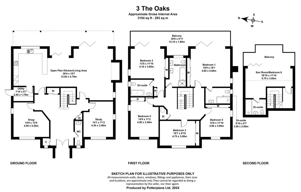 Floorplans For Luccombe, Isle of Wight
