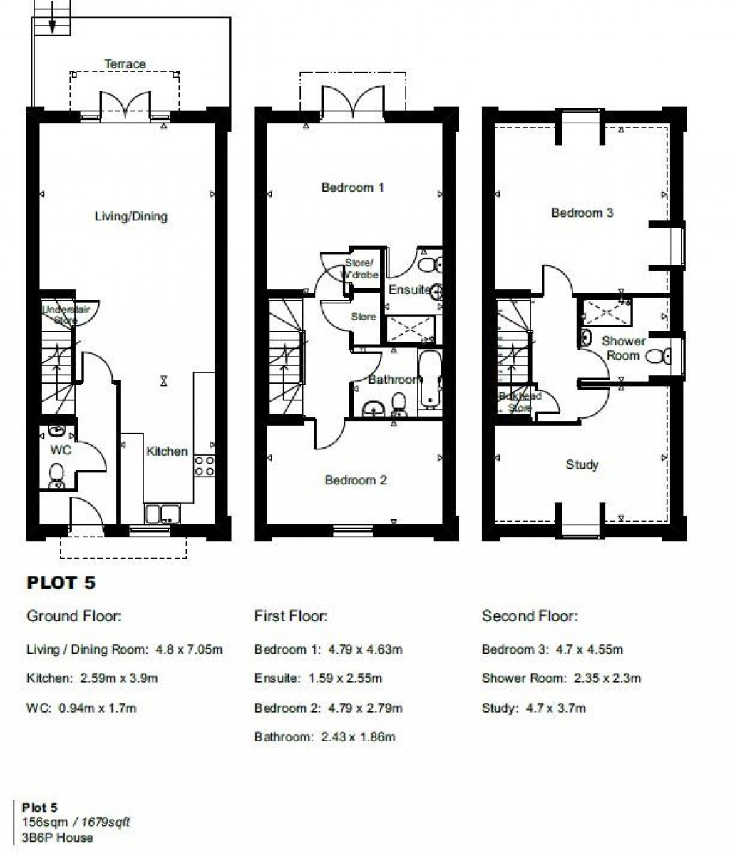 Floorplans For Litchdon Street, Barnstaple