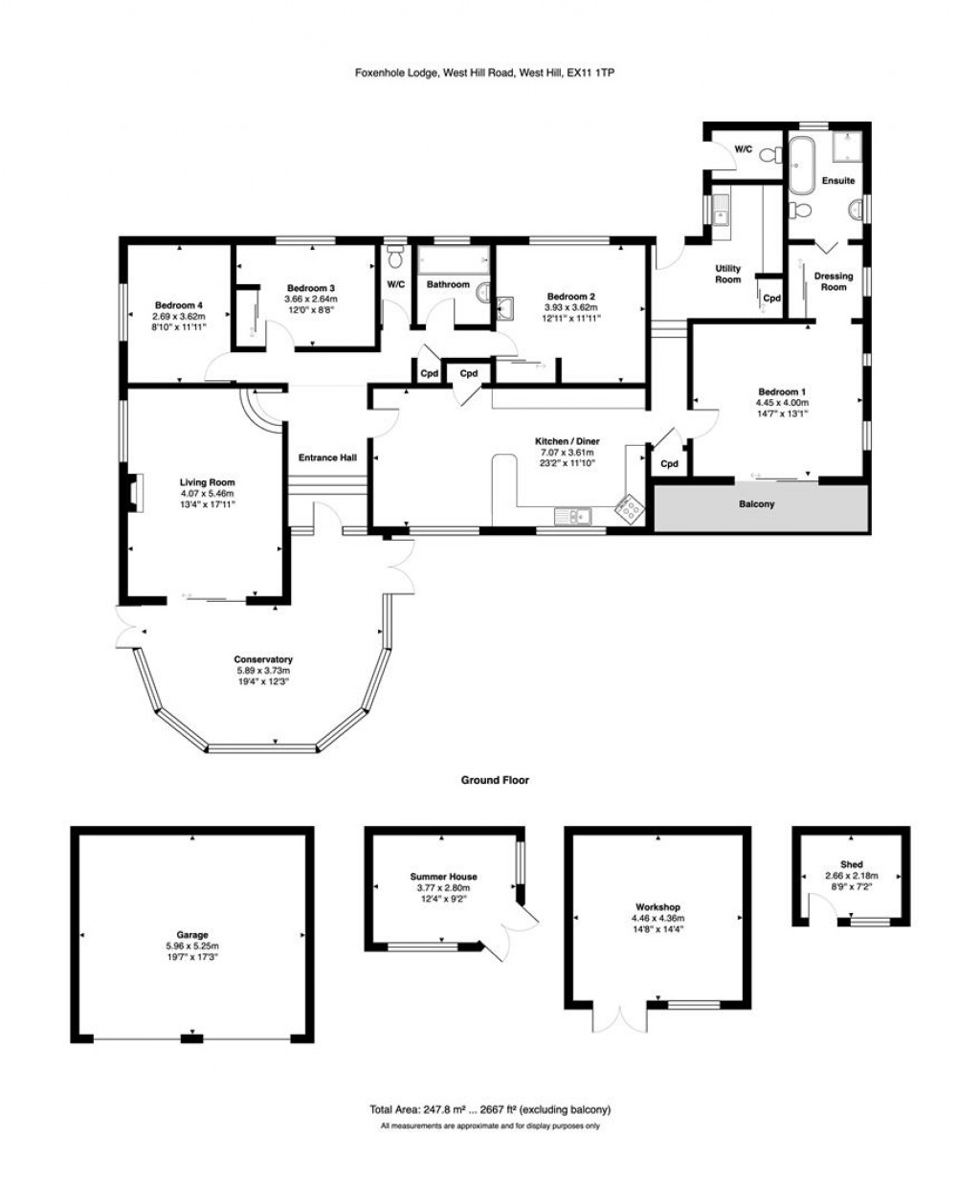 Floorplans For West Hill Road, West Hill, Ottery St. Mary