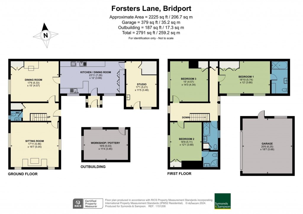Floorplans For Forsters Lane, Bridport