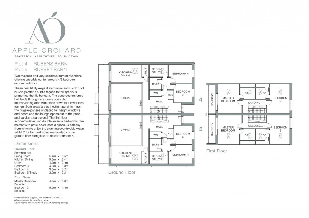 Floorplans For Staverton, Totnes