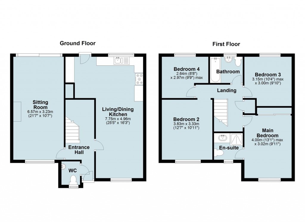 Floorplans For Blacksmiths Close, Netherseal, DE12