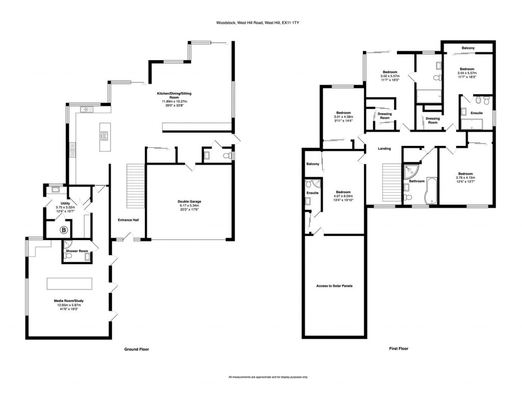 Floorplans For West Hill Road, West Hill, Ottery St Mary