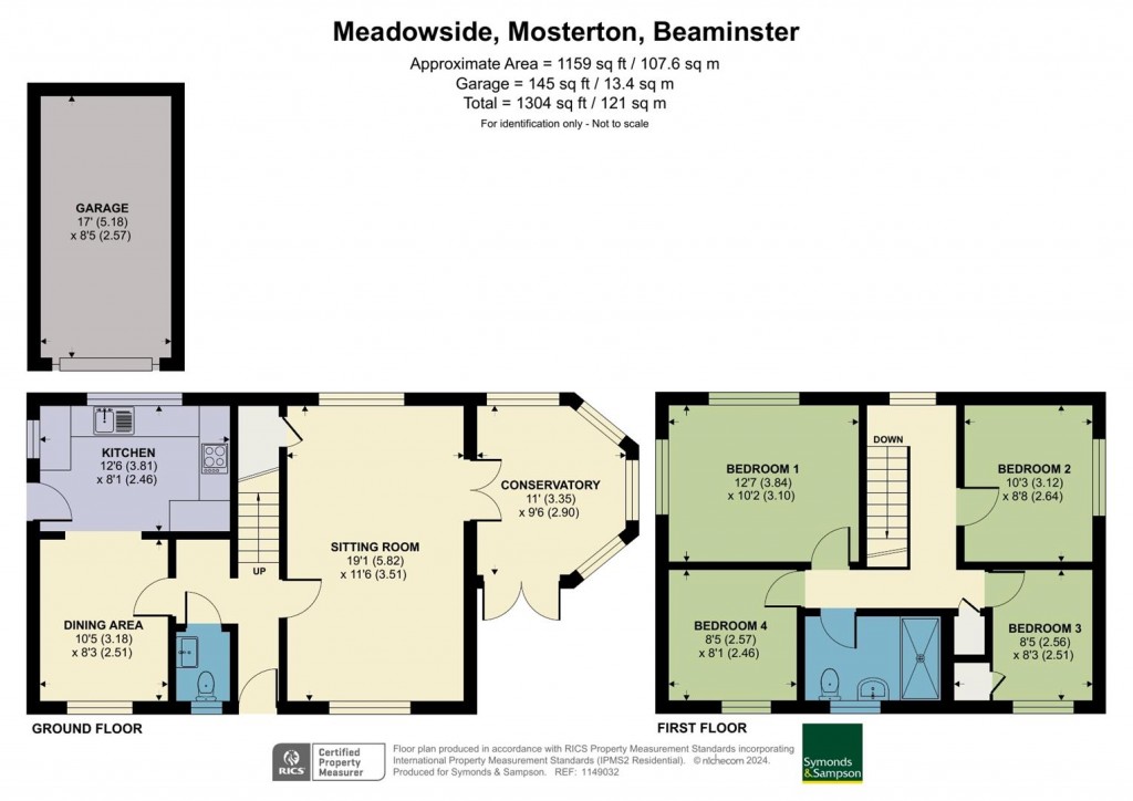 Floorplans For Meadowside, Mosterton, Beaminster