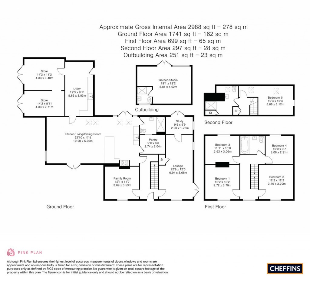 Floorplans For Fenny Lane, Meldreth
