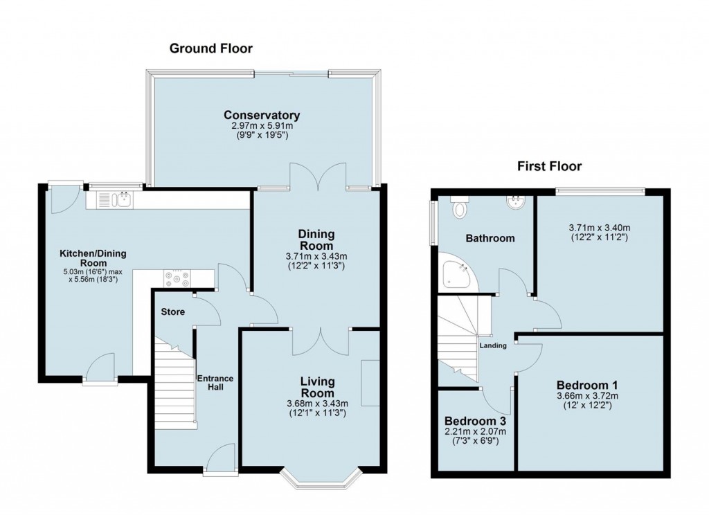 Floorplans For Merrylees Road, Thornton, LE67
