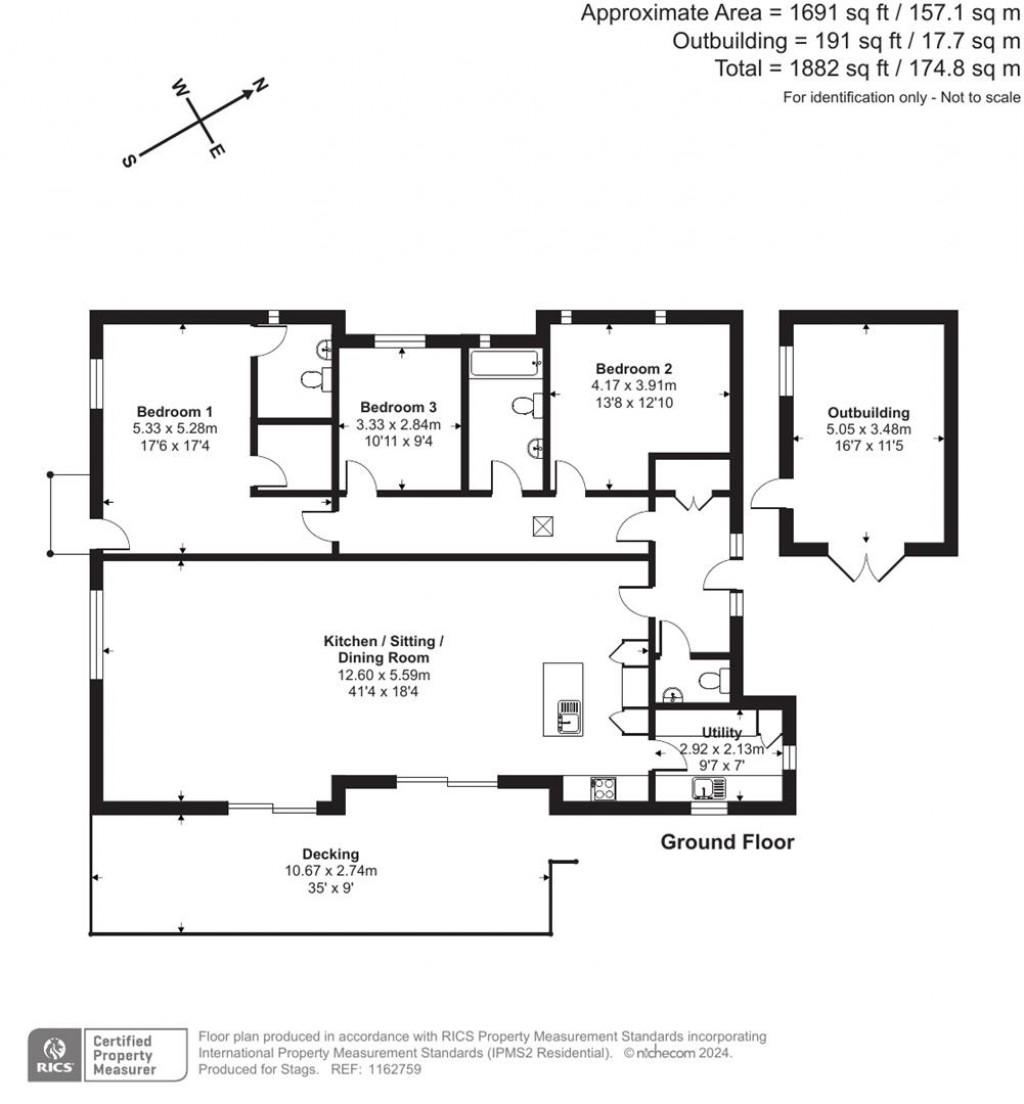 Floorplans For Sandways, Calstock, Cornwall