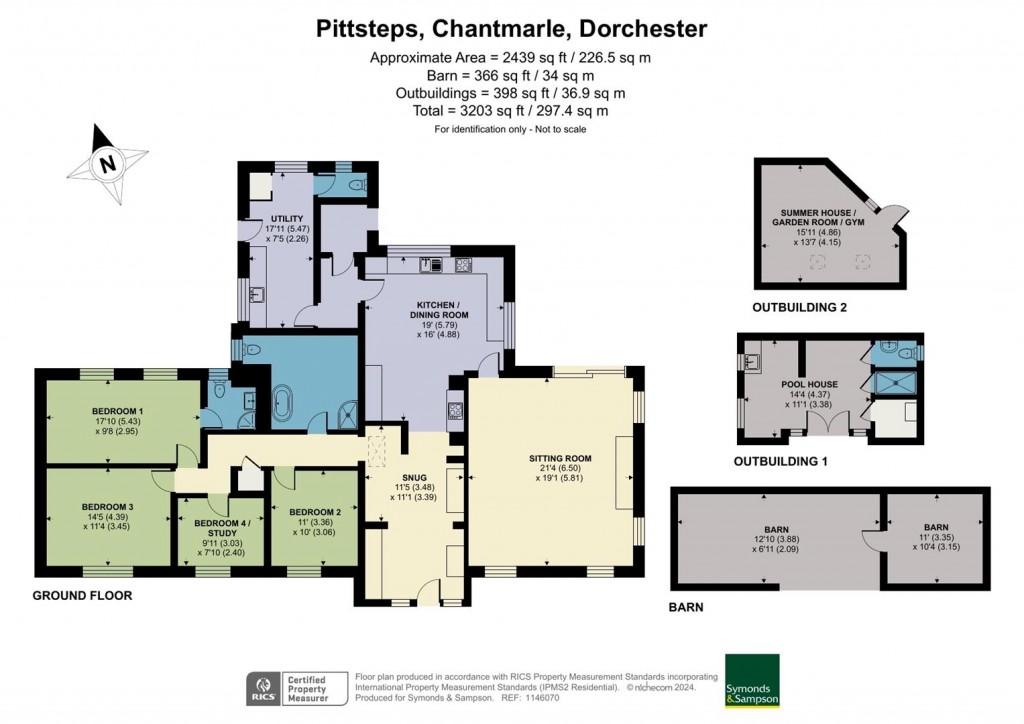 Floorplans For Chantmarle, Dorchester