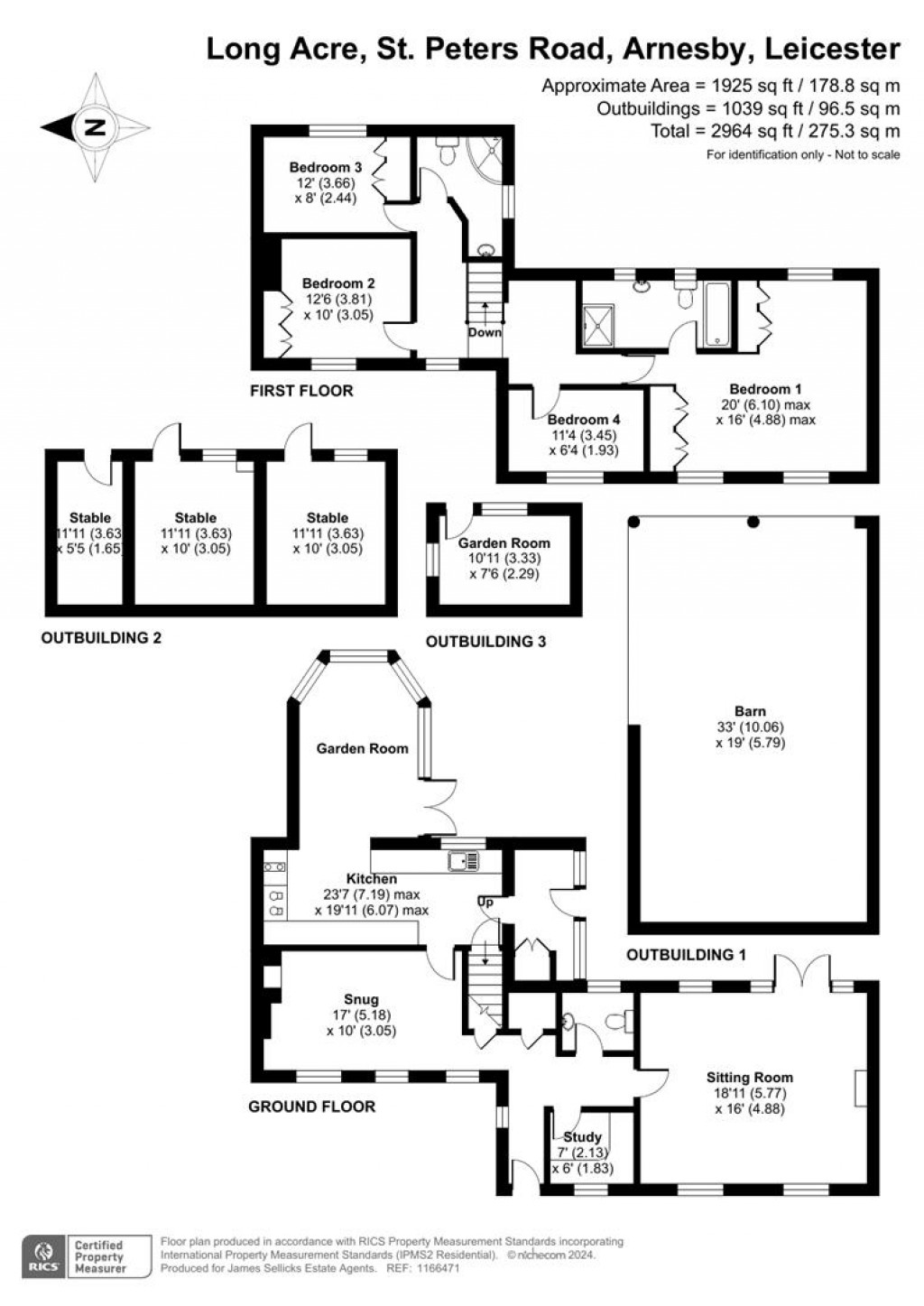 Floorplans For Long Acre, St. Peters Road, Arnesby, Leicestershire