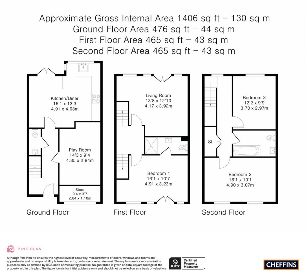 Floorplans For Ainsworth Place, Cambridge
