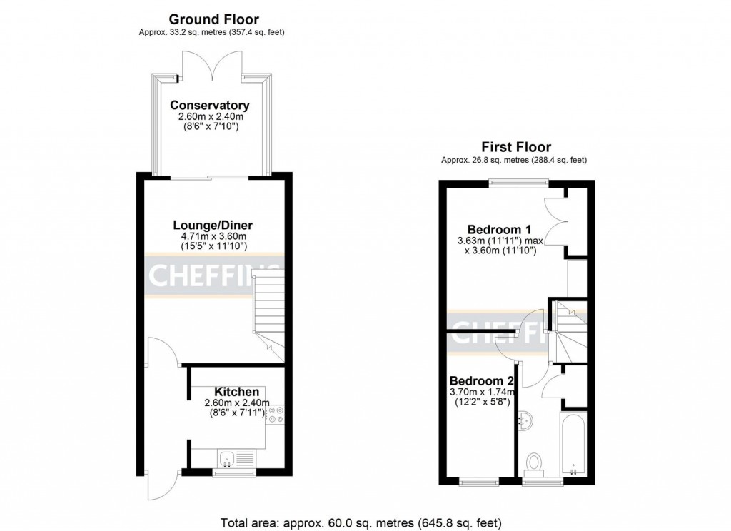 Floorplans For Morton Close, Ely