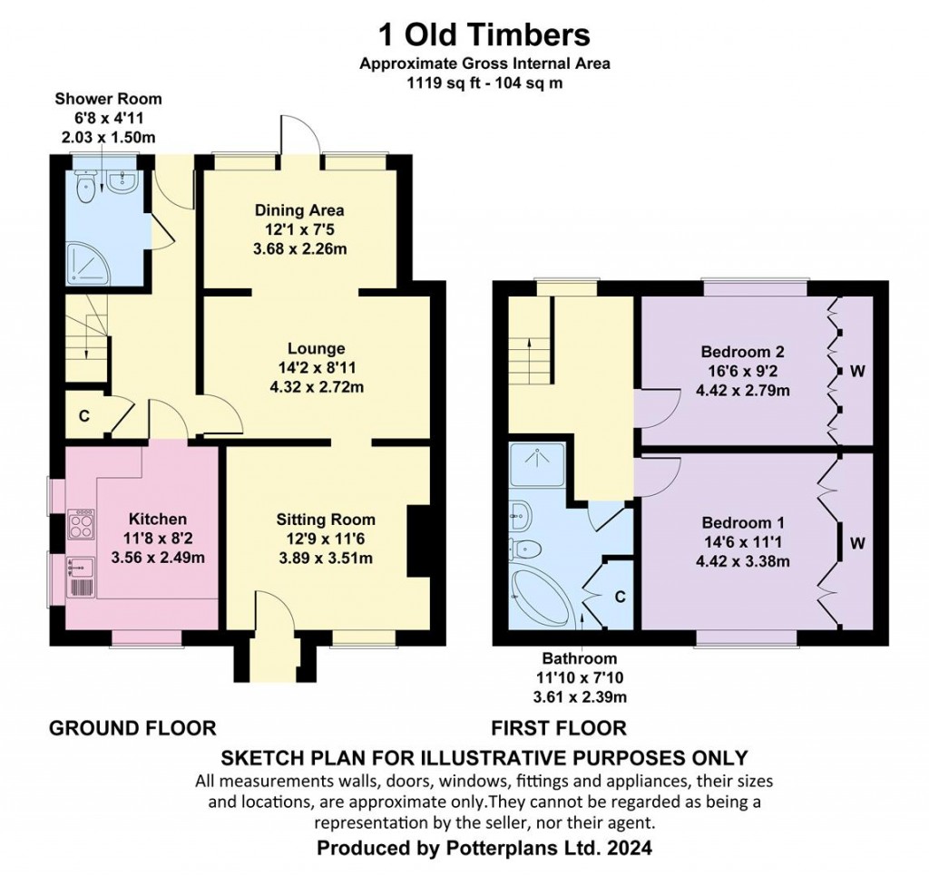 Floorplans For Newbridge, Isle of Wight