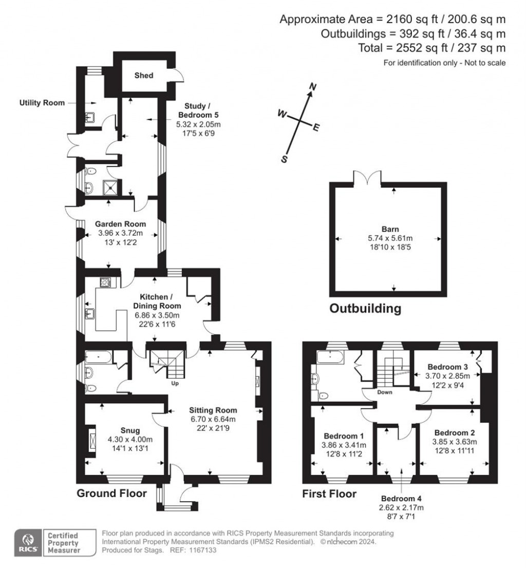 Floorplans For Roundhayes Farm, Crackington Haven, Bude