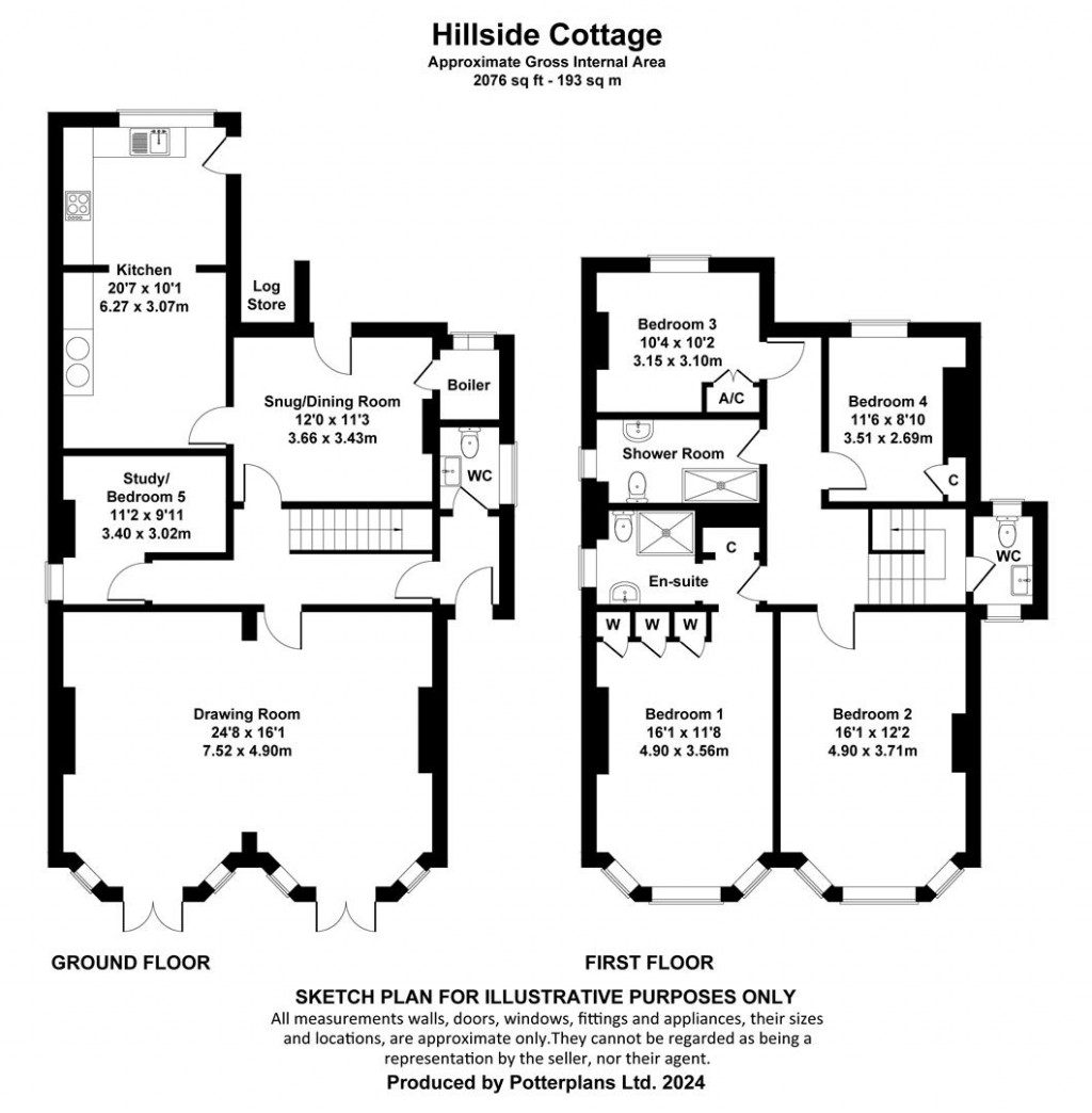 Floorplans For Bonchurch, Isle of Wight
