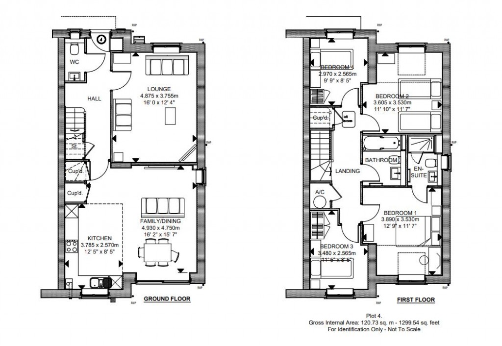 Floorplans For Priory Close, Royston