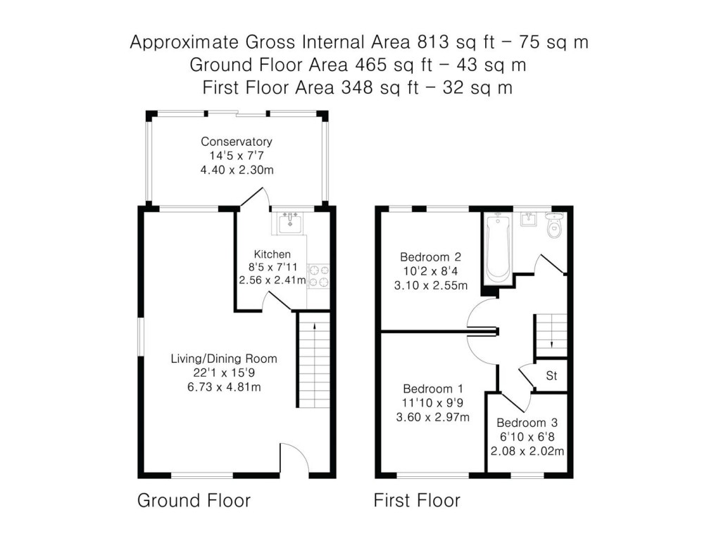 Floorplans For Ozier Court, Saffron Walden
