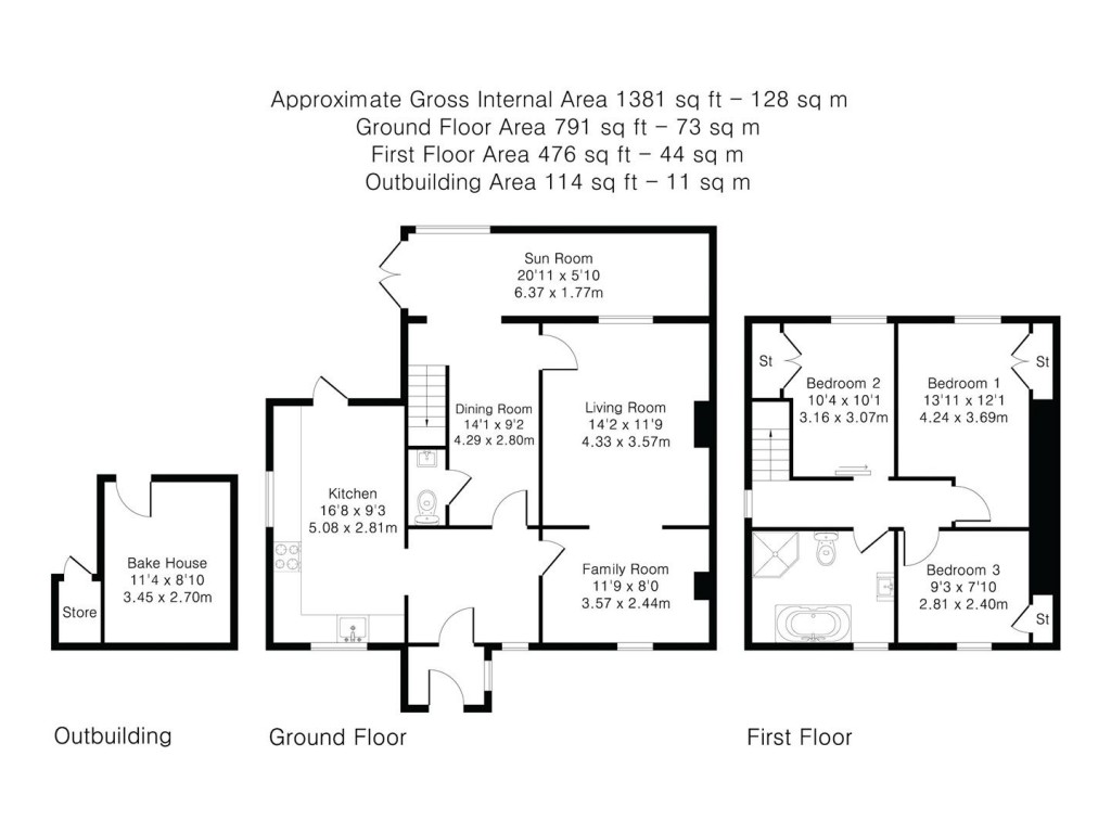 Floorplans For Cole End Lane, Sewards End, Saffron Walden
