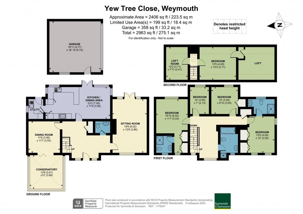 Floorplans For Yew Tree Close, Weymouth