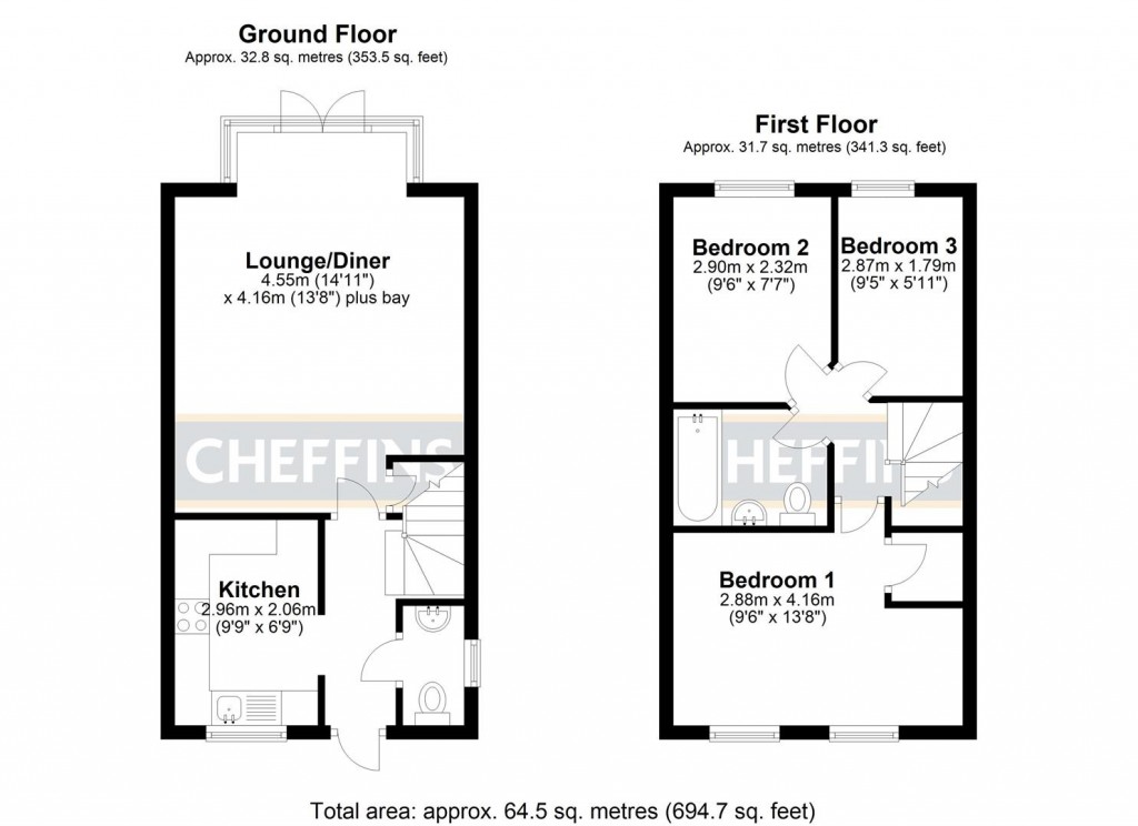 Floorplans For Carey Close, Ely