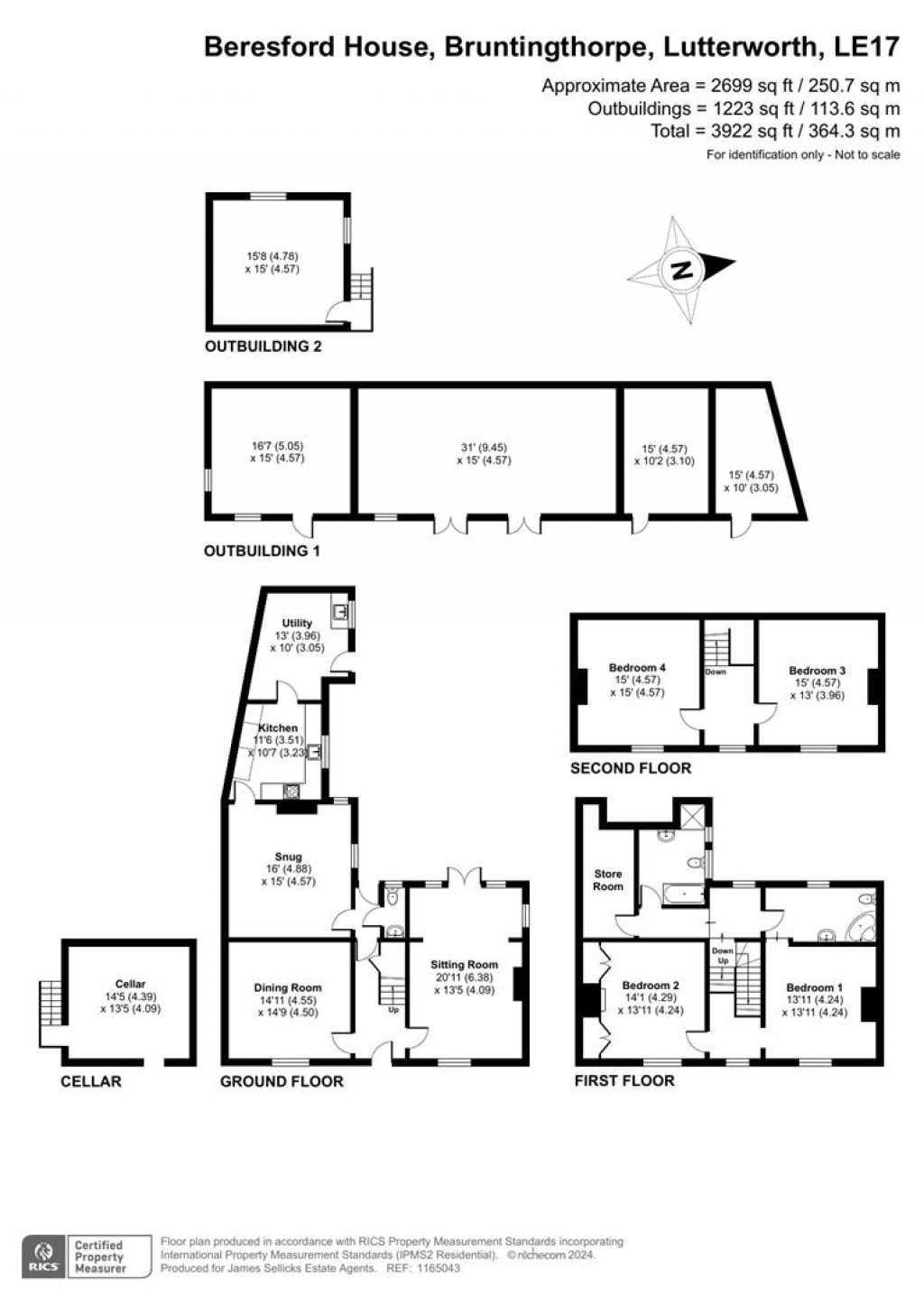 Floorplans For Beresford House, Bruntingthorpe, Lutterworth