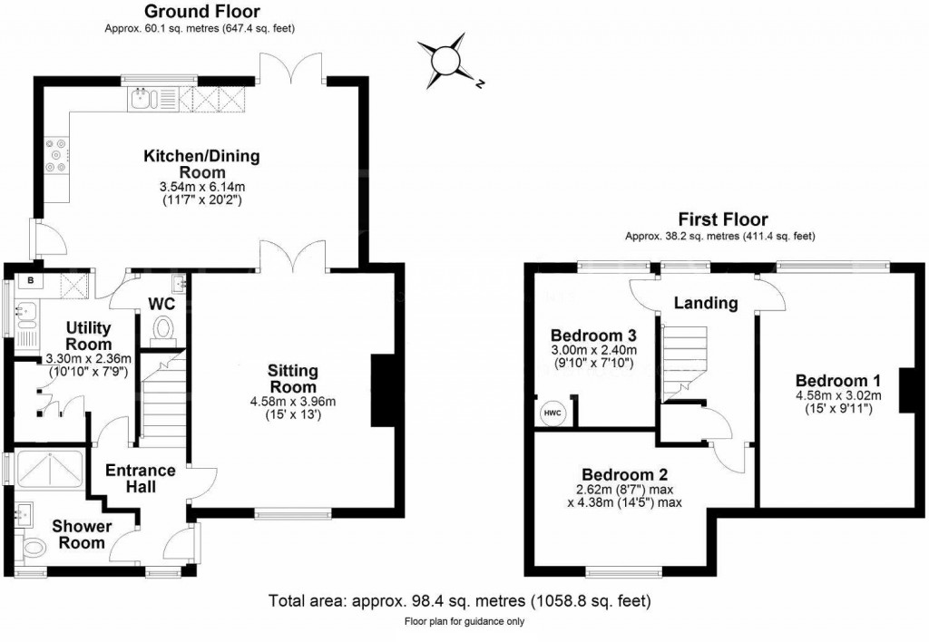 Floorplans For Woodside, Rickling Green, Saffron Walden