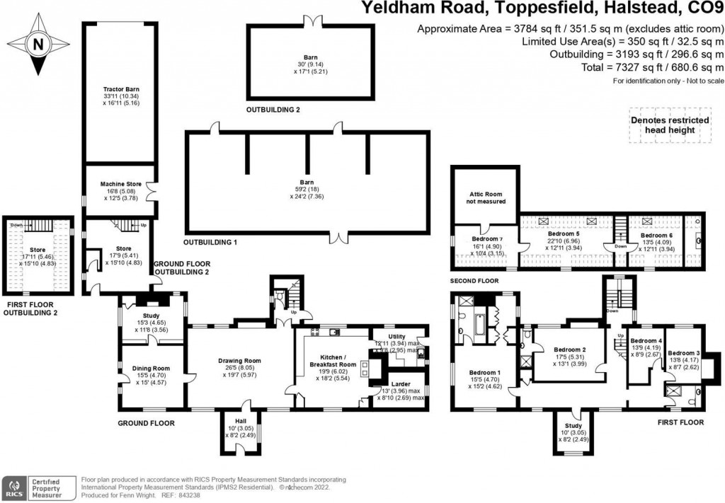 Floorplans For Ollivers Farm, Yeldham Road, Toppesfield, Halstead