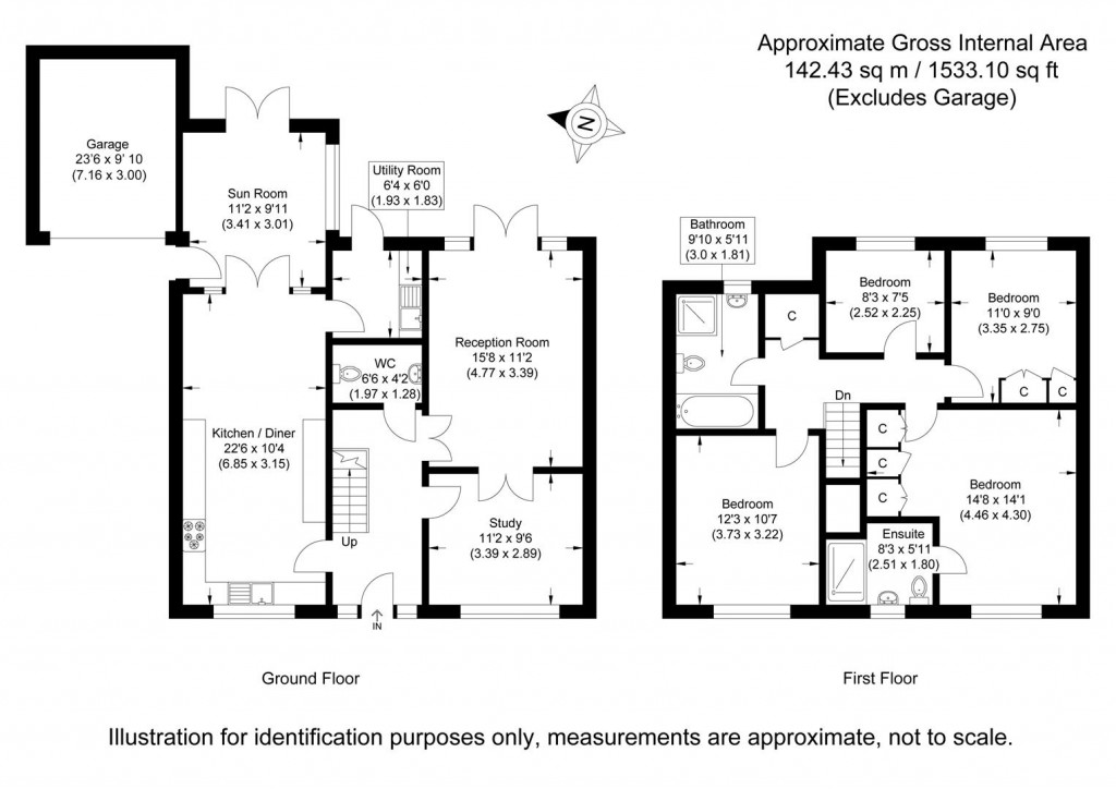 Floorplans For Allard Way, Saffron Walden