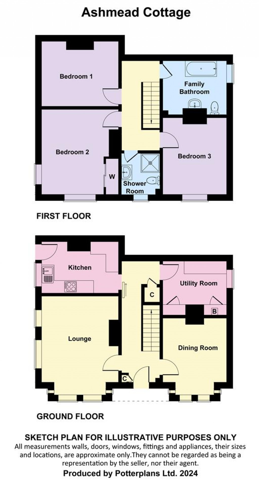 Floorplans For Totland Bay, Isle of Wight