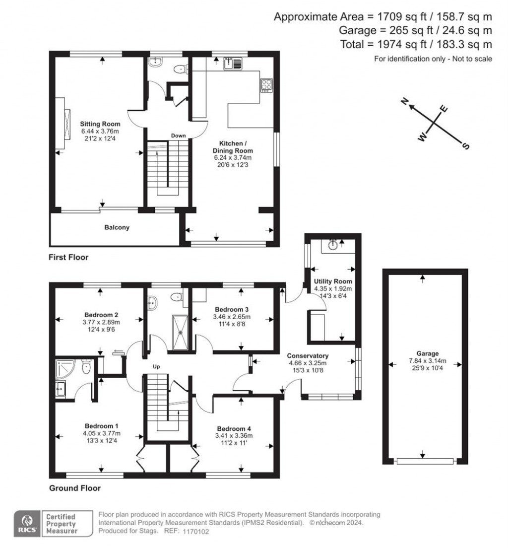 Floorplans For Meadow Close, Polruan, Fowey