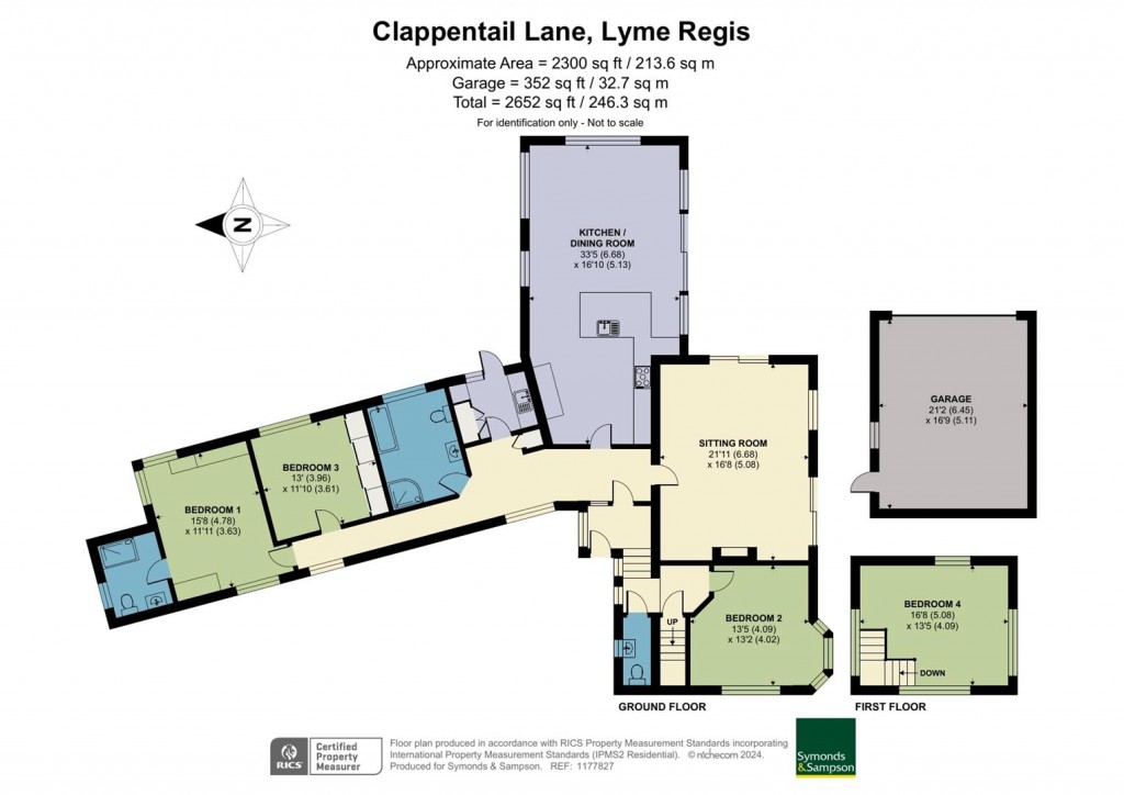 Floorplans For Clappentail Lane, Lyme Regis
