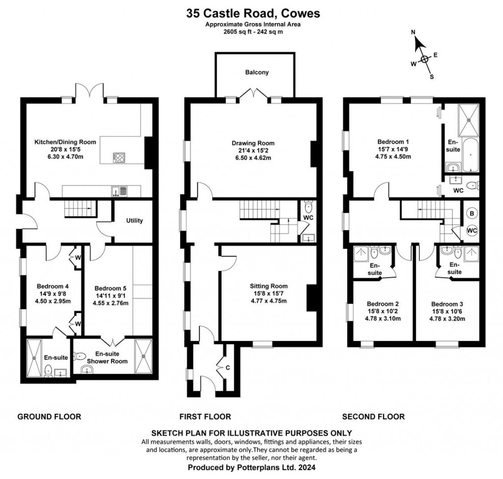 Floorplans For Cowes, Isle of Wight