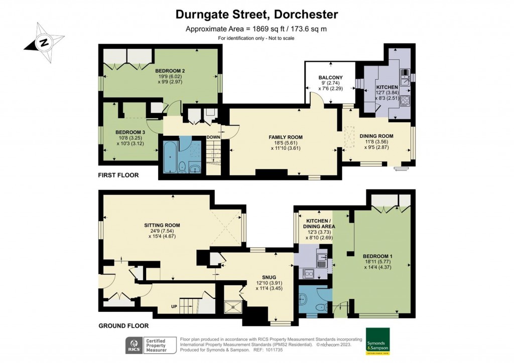 Floorplans For Durngate Street, Dorchester, Dorset