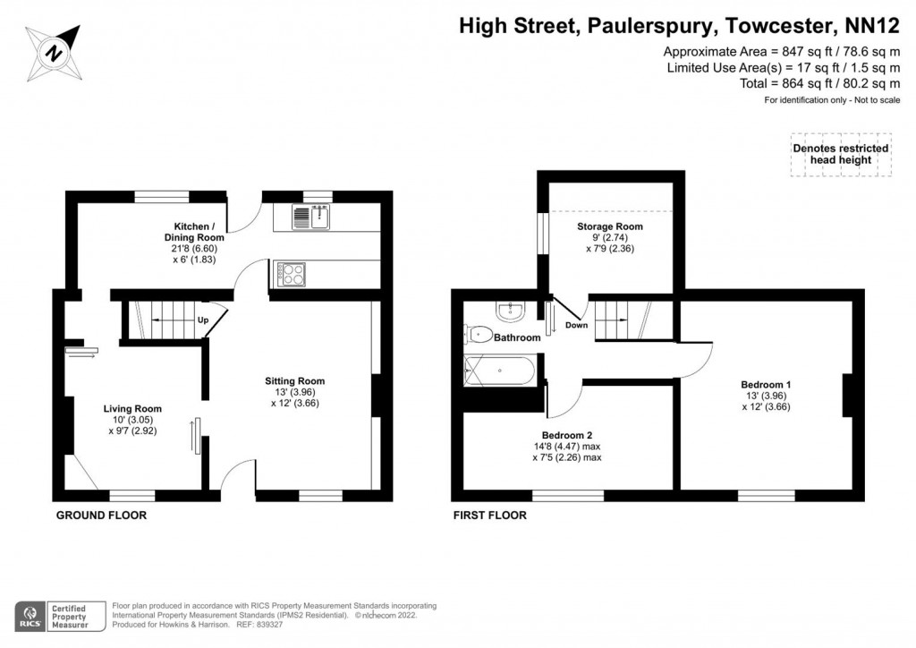 Floorplans For High Street, Paulerspury, NN12