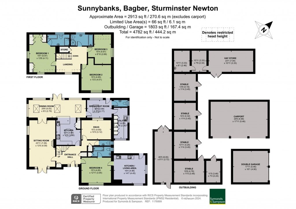 Floorplans For Bagber, Sturminster Newton