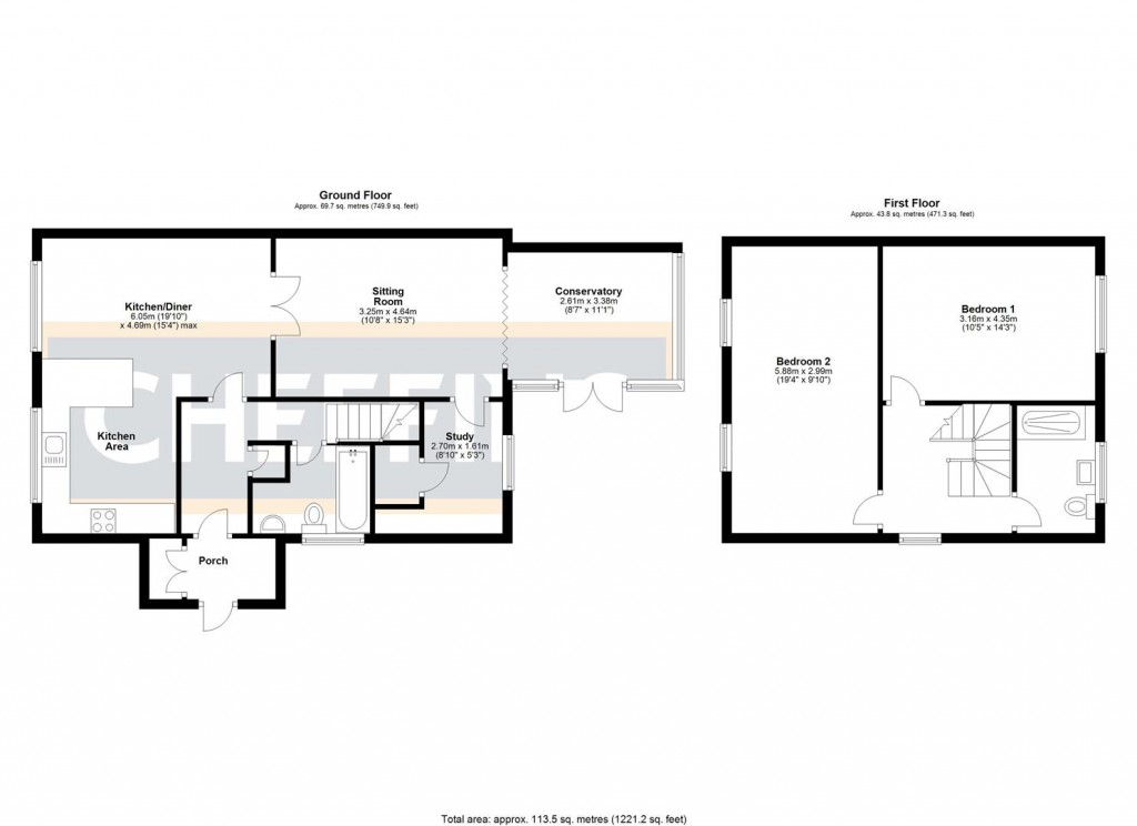 Floorplans For Elm Close, Witchford, Ely