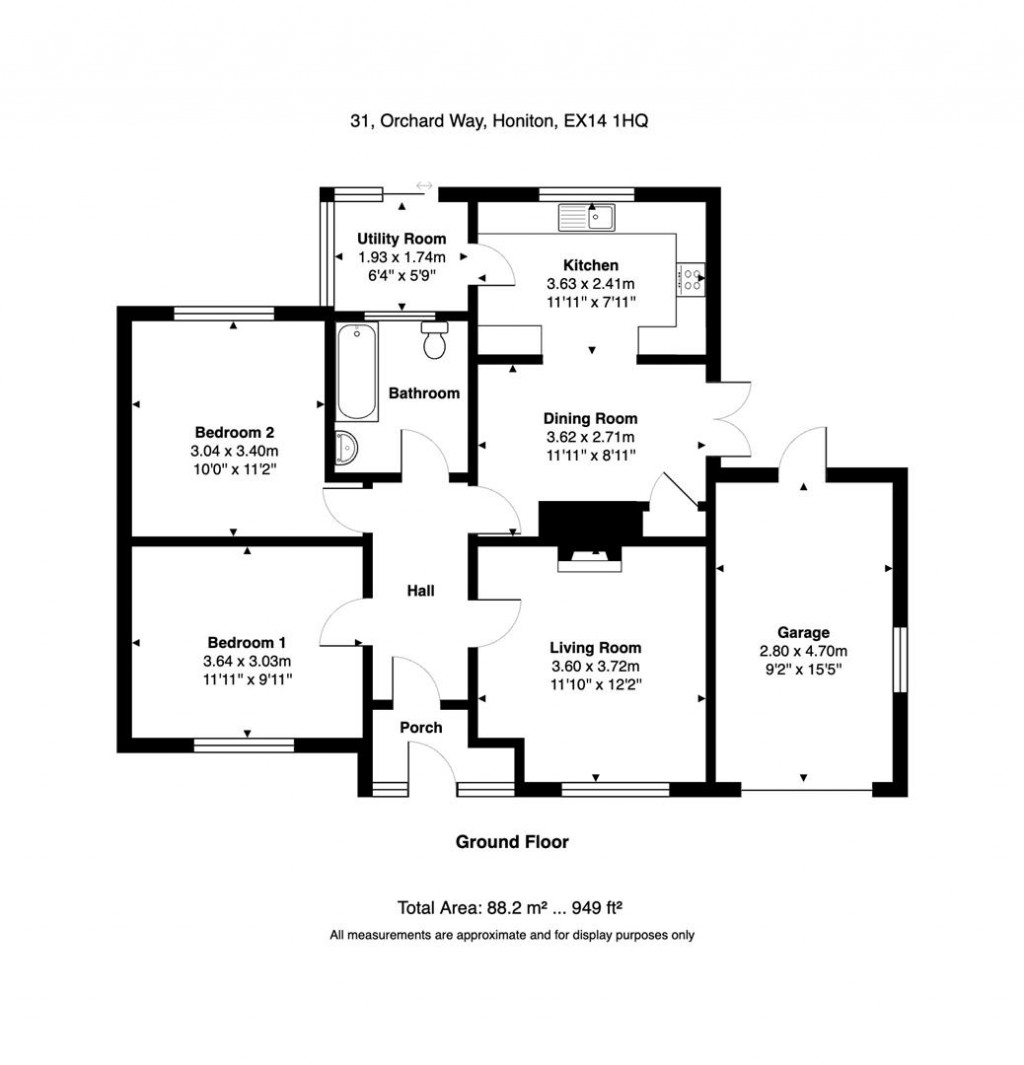 Floorplans For Orchard Way, Honiton