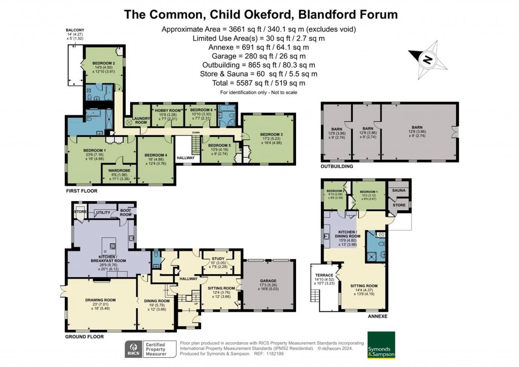 Floorplans For The Common, Child Okeford, Blandford Forum