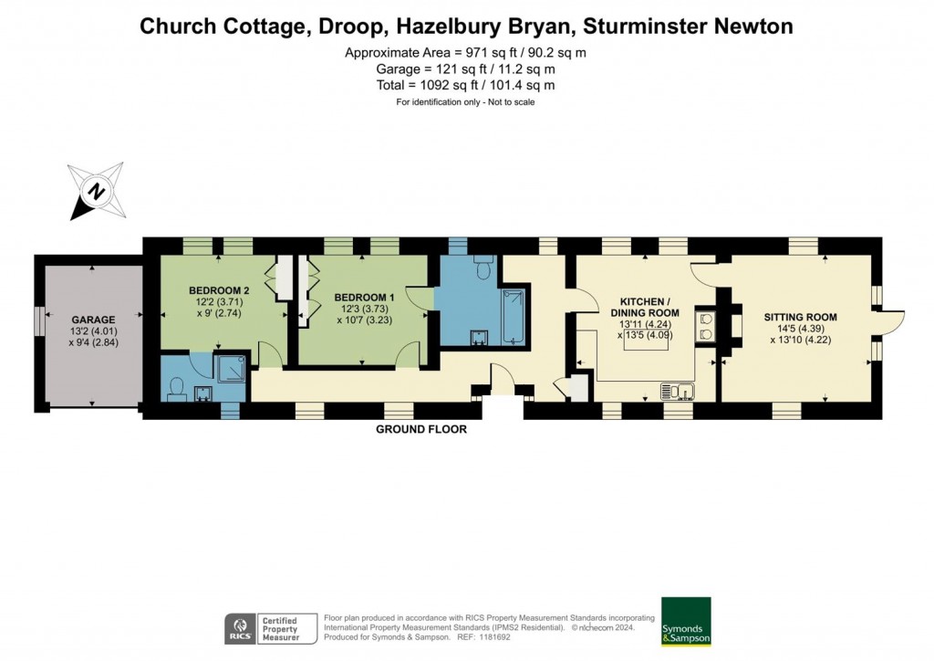Floorplans For Droop, Hazelbury Bryan, Sturminster Newton