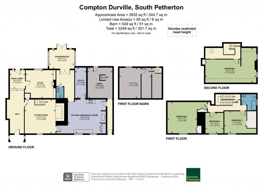 Floorplans For Compton Durville, South Petherton