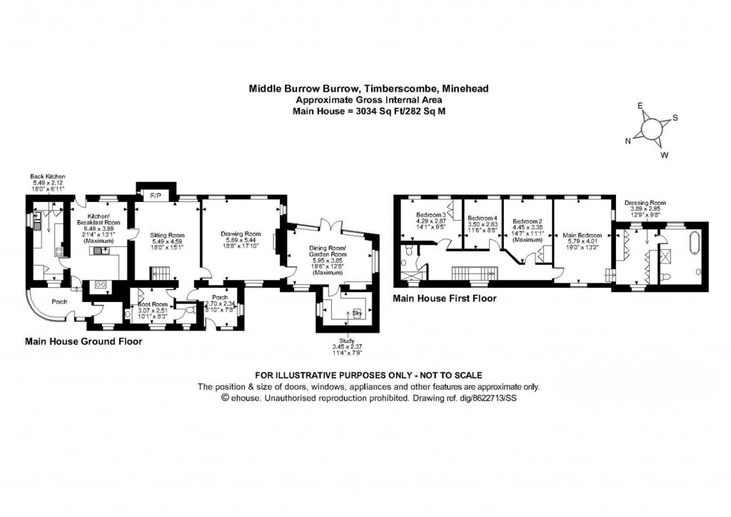 Floorplans For Burrow, Wootton Courtenay, Minehead