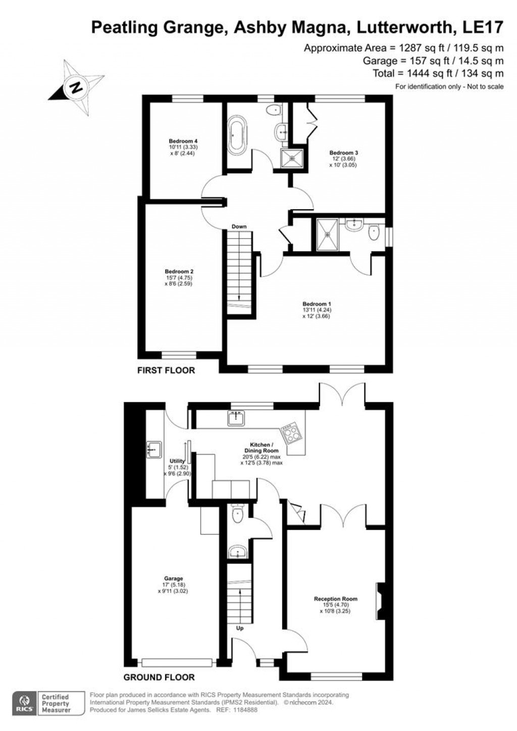 Floorplans For Peatling Grange, Ashby Magna, Lutterworth